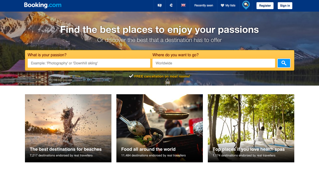 Booking Passion search